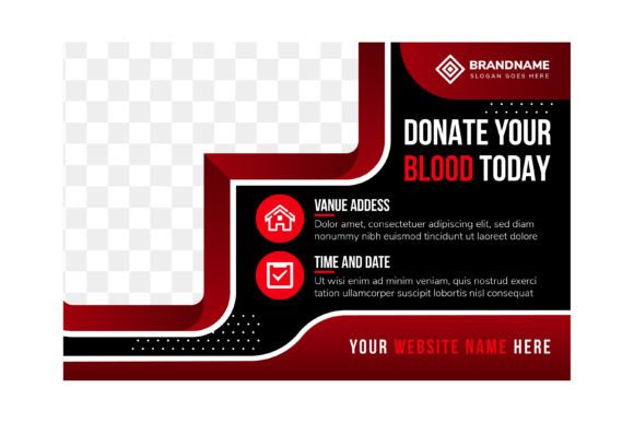 Blood Today Horizontal Banner - A Graphic Print Template for Impactful Content