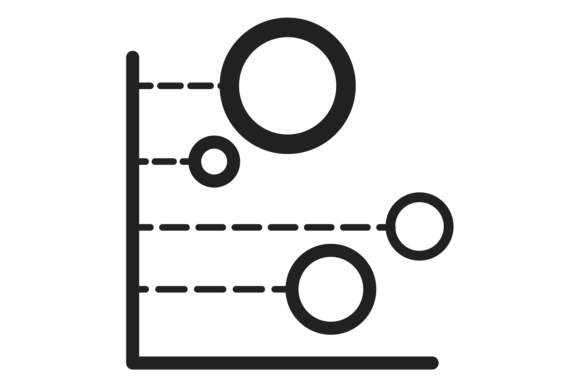 Bubble Chart Icon for Graphics and Crafts