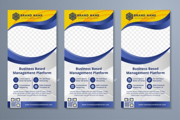 Business Based Vertical Banner for Print Templates and Graphics