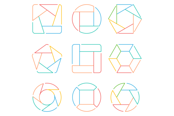 Color Thick Line Shapes for Graphics and Illustrations