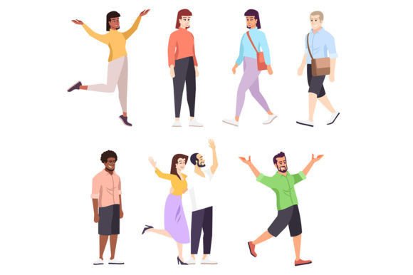 Couple Constructor Character Set for Creative Design