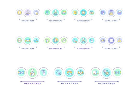 Driving Safety SVG Icon Set for Graphics and Icons