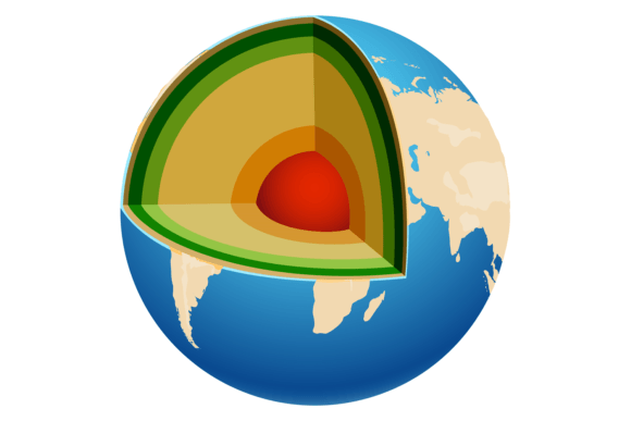 Earth Structure Infographic Element for Blog and Web Design