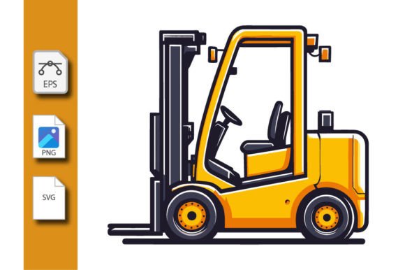 Forklift Clipart Review for Embroidery Projects