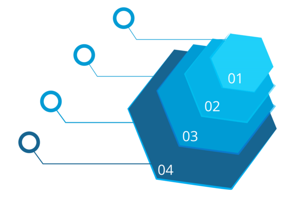 Infographic Element. Blue Shape Template for Graphics and Illustrations