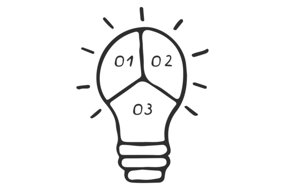 Infographic Element. Idea Step Doodle. P for Branding and Graphics