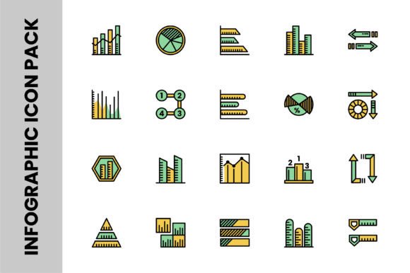 Infographic Filled Outline Icon for Graphic Design Projects