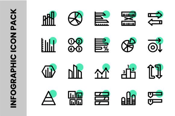 Infographic Icon Thick Line for Modern Graphics and Icons