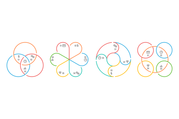 Infographic Shapes Set for Modern Graphic Design