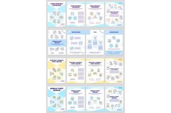 Mobile First Design Brochure Templates for Graphic Templates