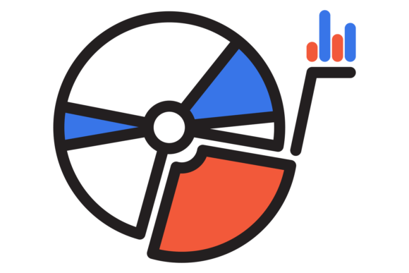 Pie Chart Icon for Branding and Design Projects