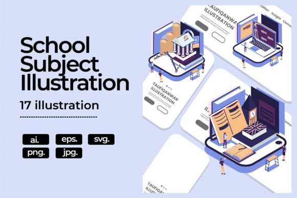 School Subject Illustration Review