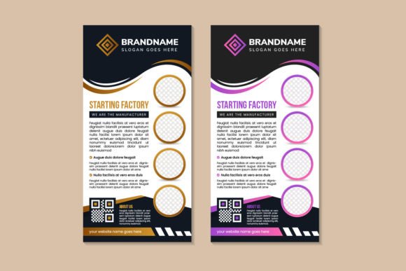 Starting Factory Vertical Banner for Print Templates and Graphics