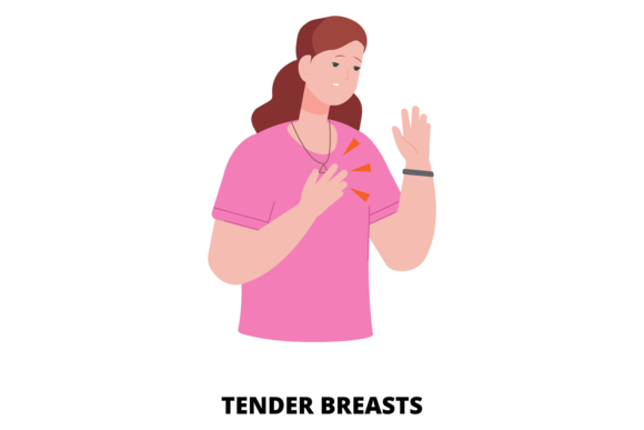 Tender Breasts Pregnancy Symptom Infographic Review